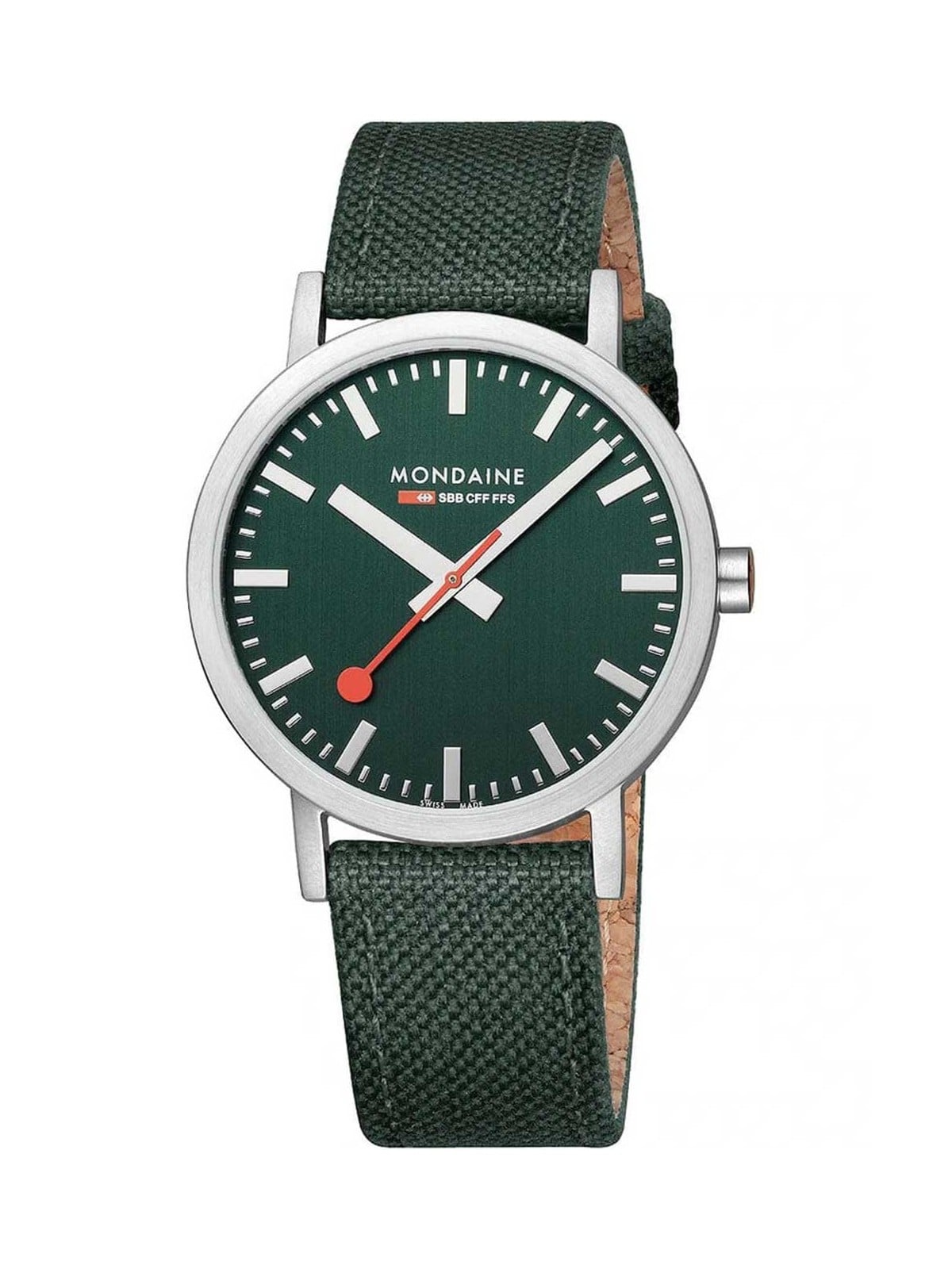 orologio uomo Mondaine A660.30360.60SBF Mens Watch Classic SBB recyc. Textile 40mm 3ATM