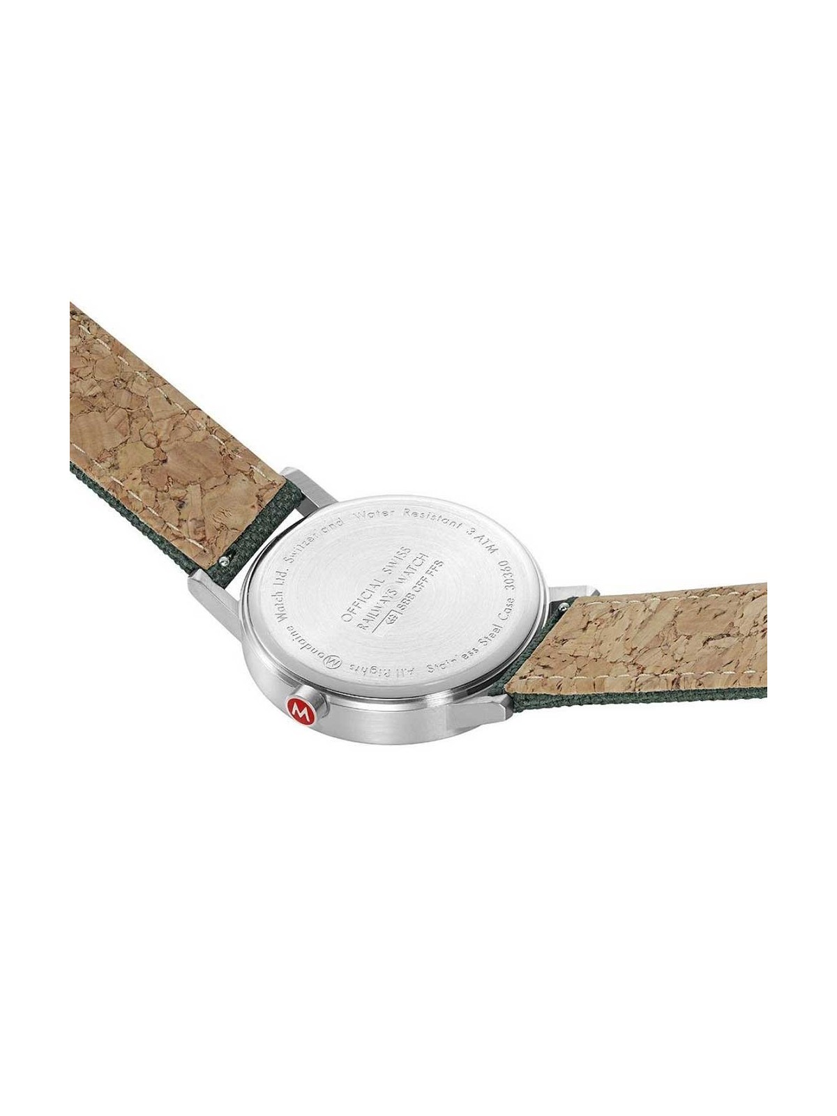 orologio uomo Mondaine A660.30360.60SBF Mens Watch Classic SBB recyc. Textile 40mm 3ATM