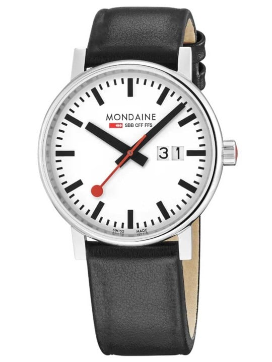 orologio uomo Mondaine MSE.40210.LBV Mens Watch evo2 SBB Big-Date 40mm 3ATM