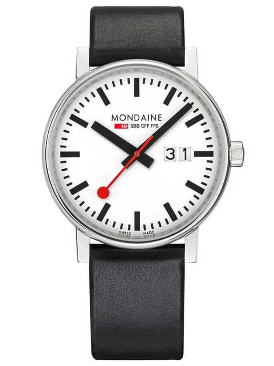 orologio uomo Mondaine MSE.40210.LBV Mens Watch evo2 SBB Big-Date 40mm 3ATM