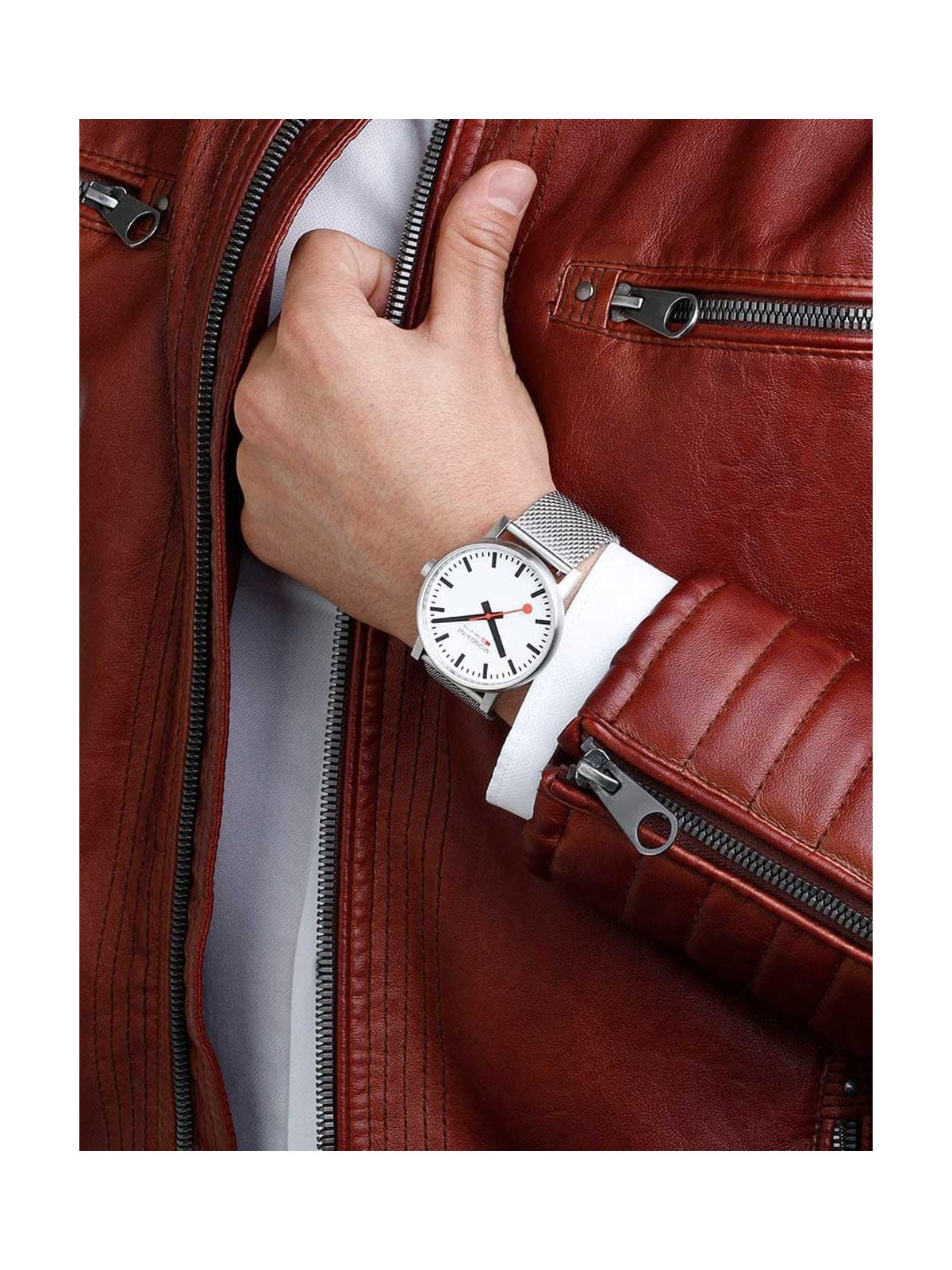 orologio uomo Mondaine MSE.43110.SJ Mens Watch evo2 SBB 43mm 3ATM