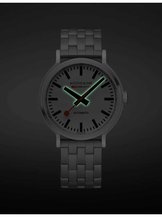 orologio uomo Mondaine MST.4161B.SJ Mens Watch SBB Original Automatic 41mm 3ATM