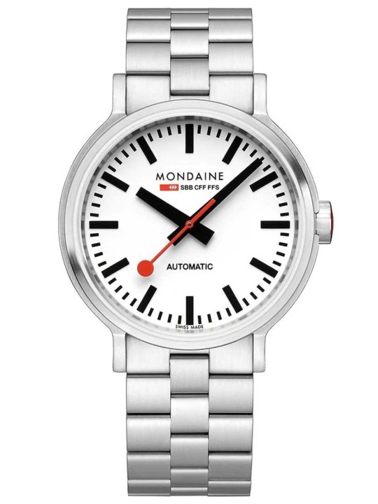 orologio uomo Mondaine MST.4161B.SJ Mens Watch SBB Original Automatic 41mm 3ATM
