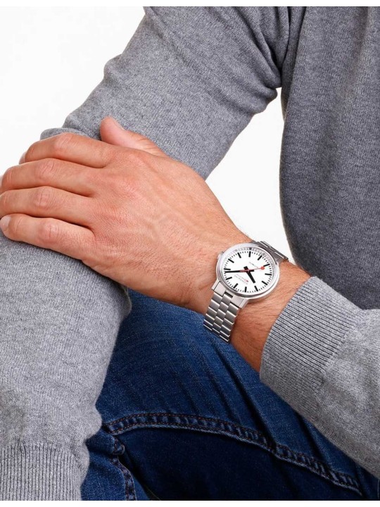 orologio uomo Mondaine MST.4161B.SJ Mens Watch SBB Original Automatic 41mm 3ATM