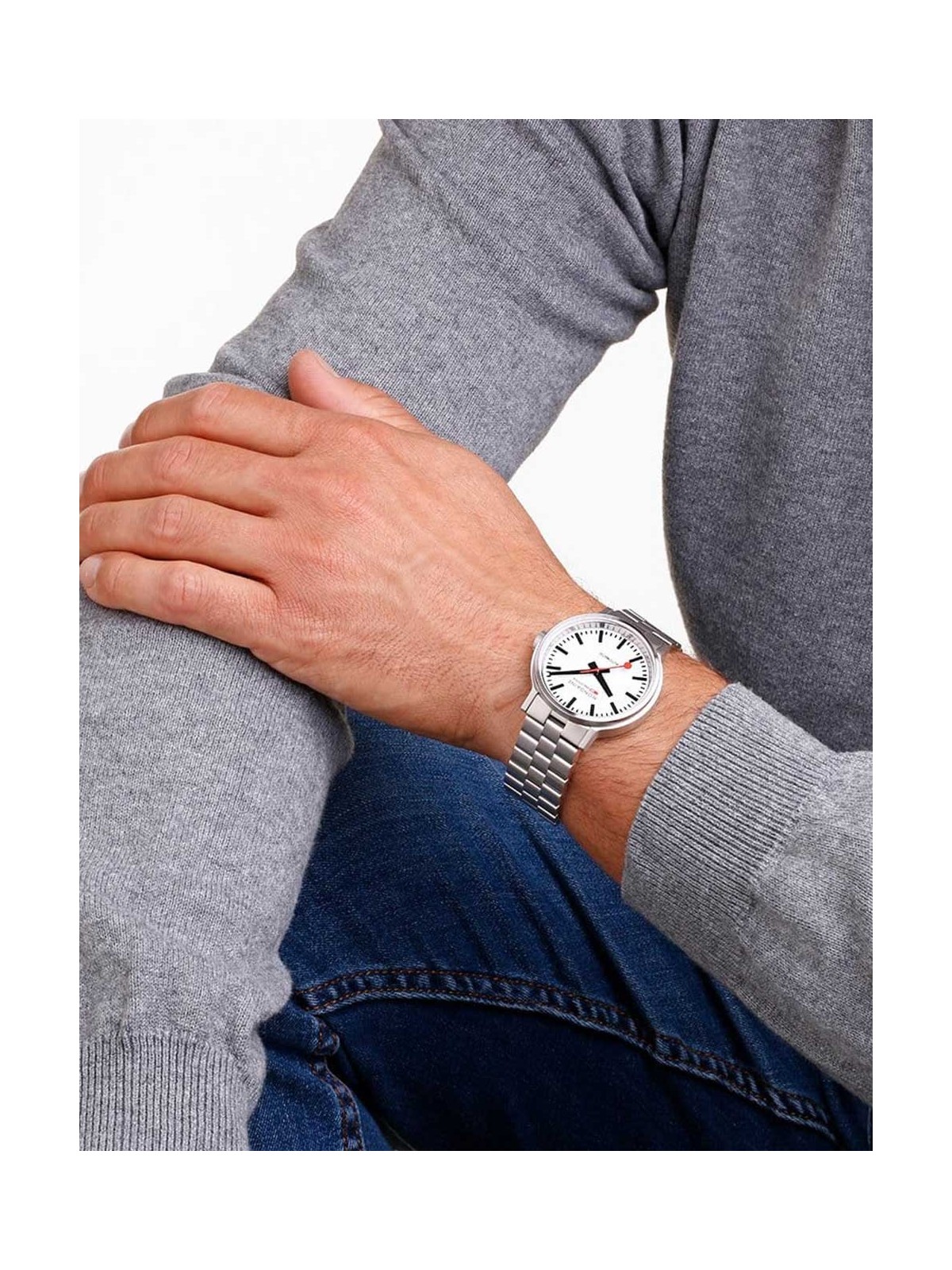 orologio uomo Mondaine MST.4161B.SJ Mens Watch SBB Original Automatic 41mm 3ATM