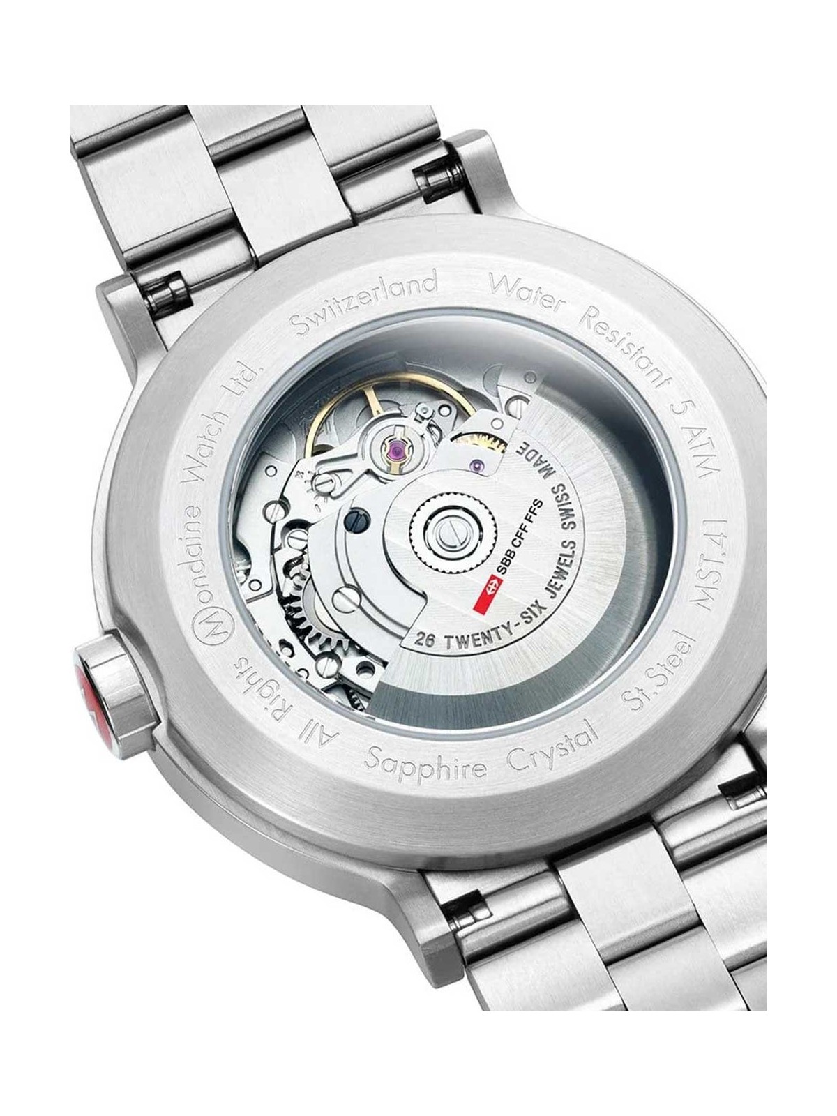 orologio uomo Mondaine MST.4161B.SJ Mens Watch SBB Original Automatic 41mm 3ATM