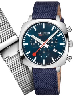 orologio uomo Mondaine MSL.41440.LD.SET Mens Watch GrAnd Cushion Set 41mm 5ATM