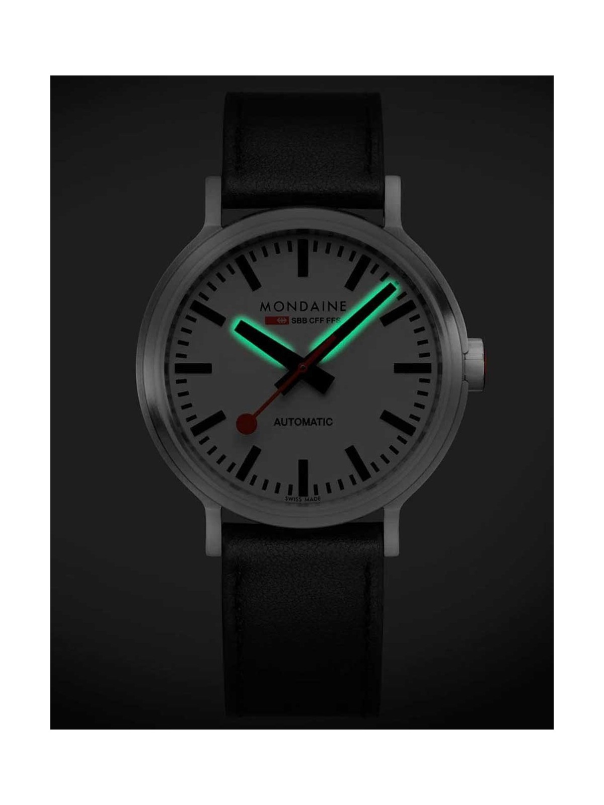orologio uomo Mondaine MST.4161B.LBV Mens Watch SBB Original Automatic 41mm 3ATM