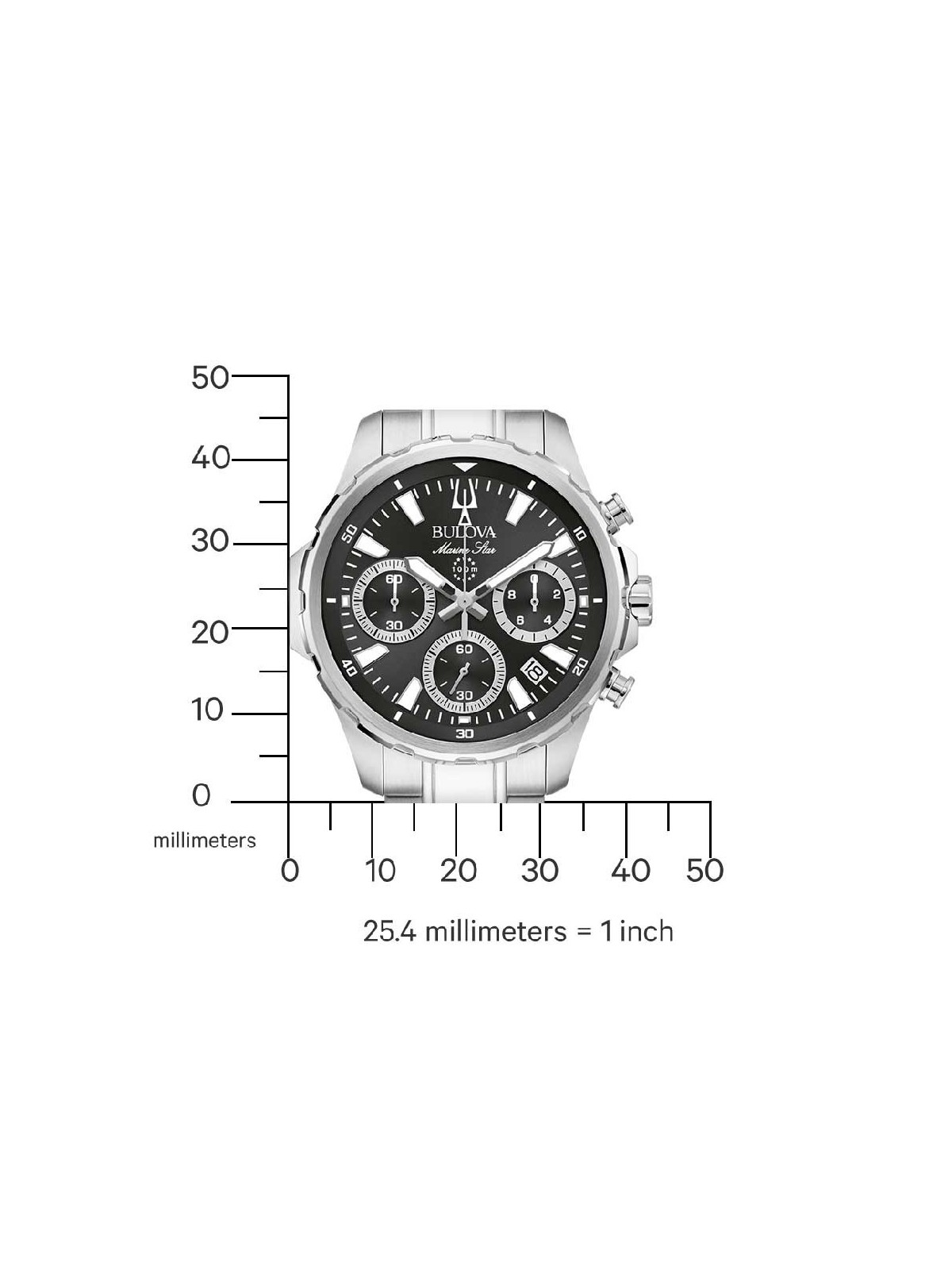orologio uomo Bulova 96B467 Mens Watch Marine Star Series-B 40mm 10ATM