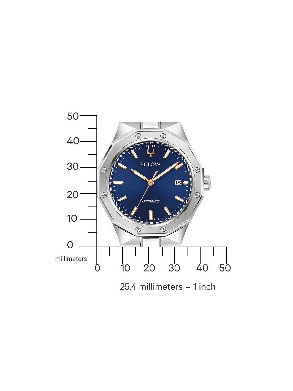 orologio uomo Bulova 96B463 Mens Watch Classic Automatic 40mm 10ATM