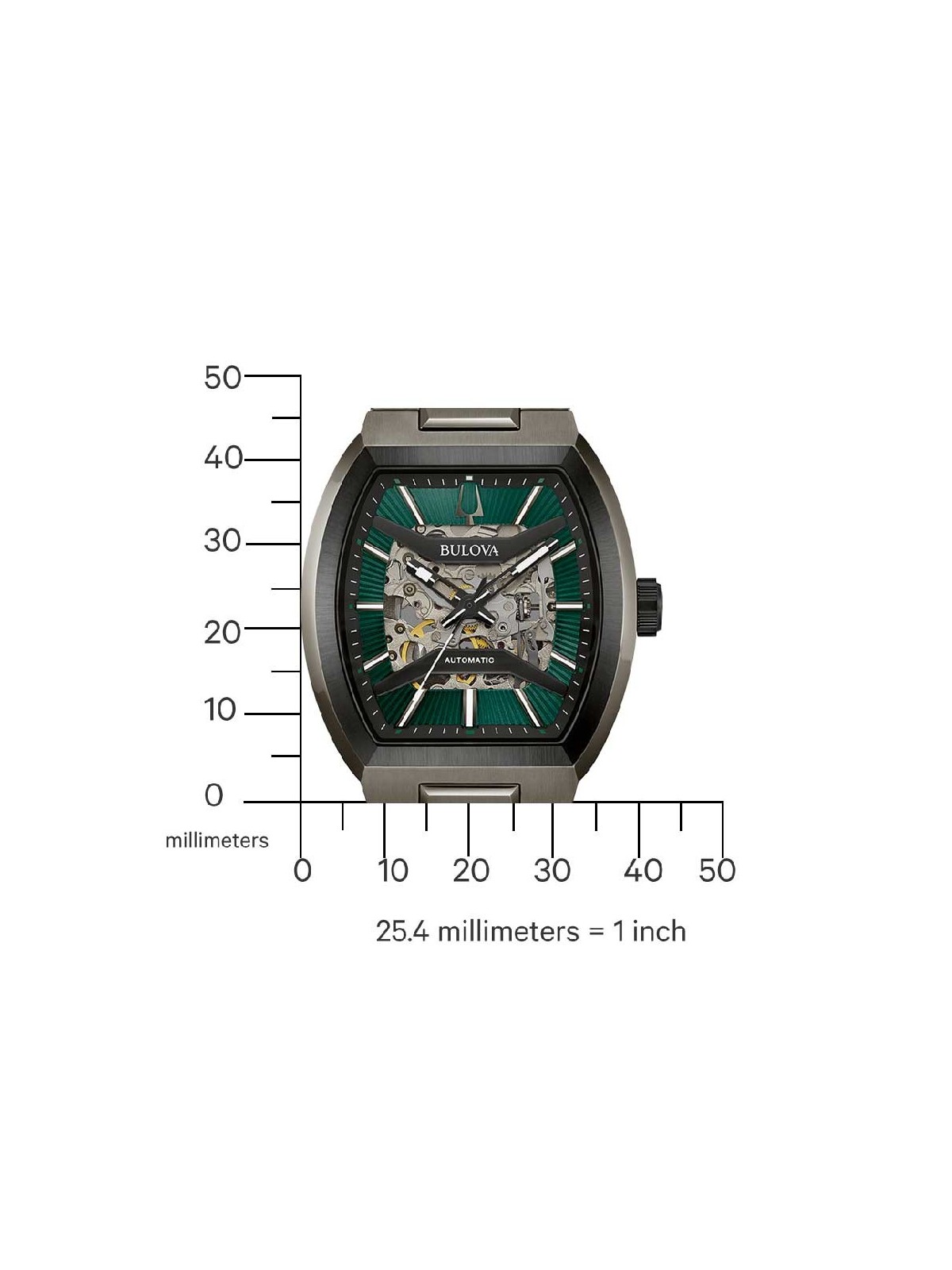 orologio uomo Bulova 98A321 Mens Watch Maquina Automatic 40mm 5ATM