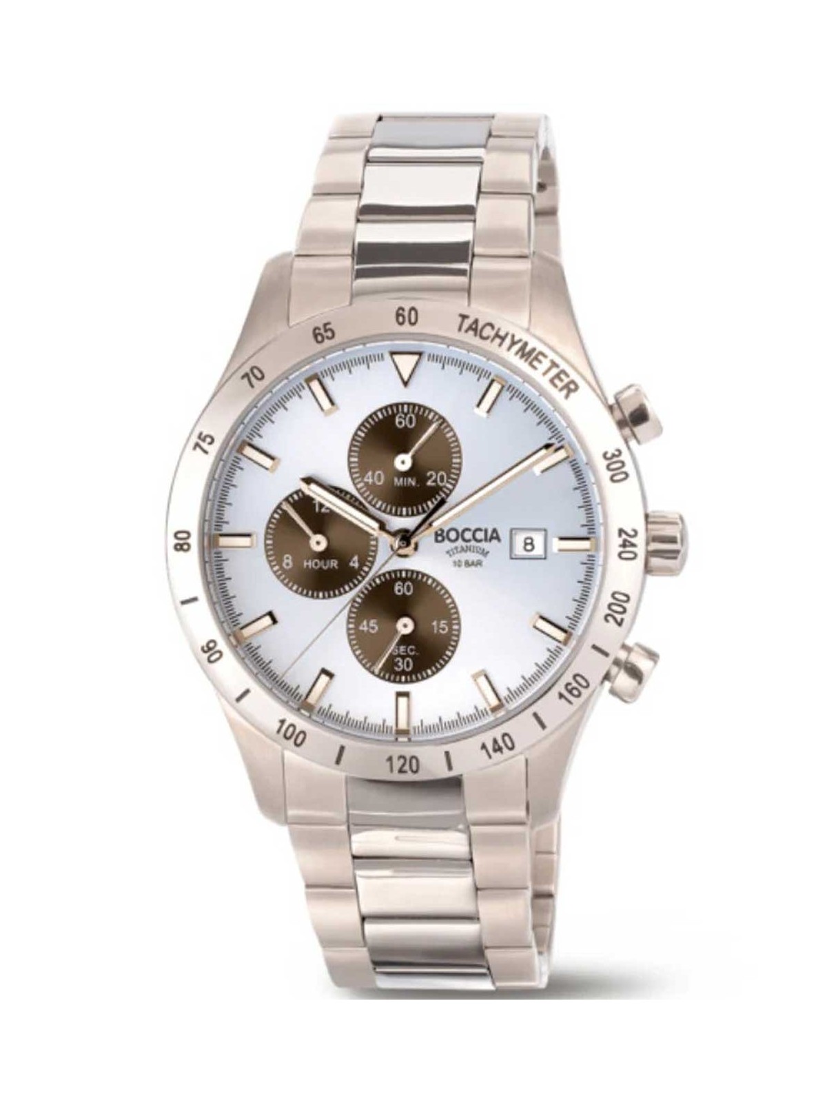 orologio uomo Boccia 3739-01 Mens Watch Titanium Chronograph 40mm 10ATM