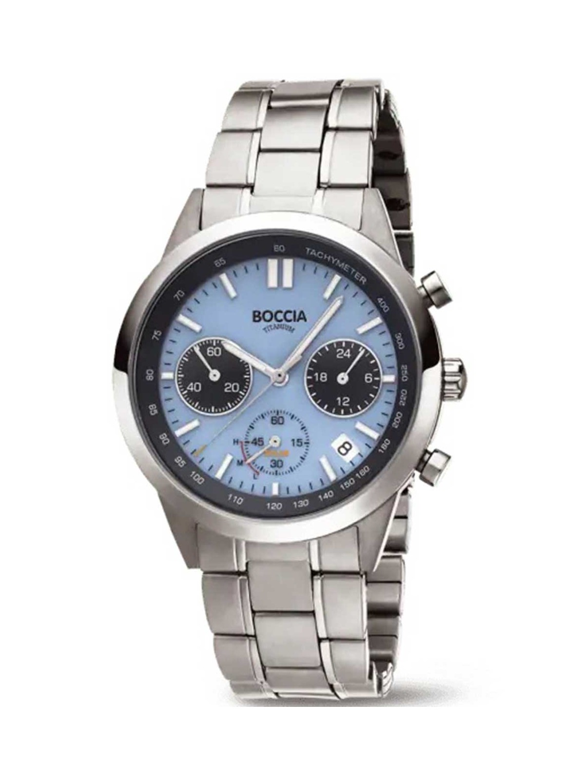 orologio uomo Boccia 3737-01 Mens Watch Titanium Chronograph 41mm 5ATM