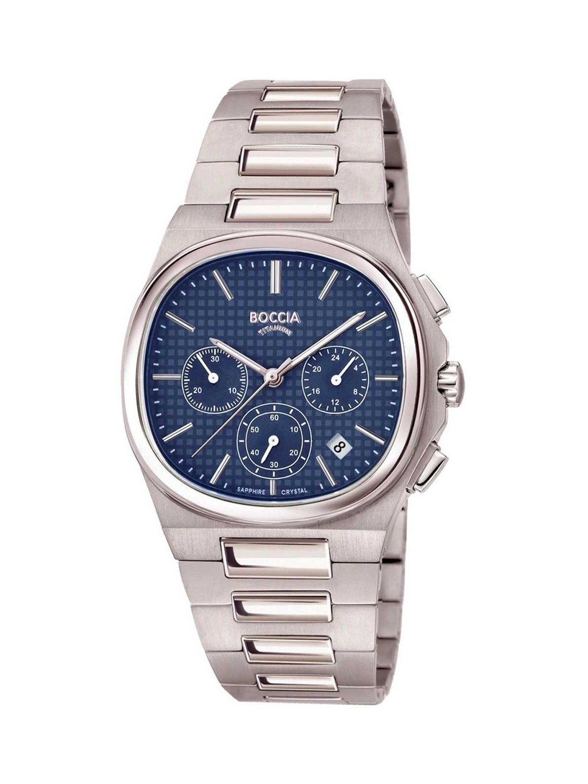 orologio uomo Boccia 3740-01 Mens Watch Titanium Sapphire crystal Chronograph 39mm 5ATM