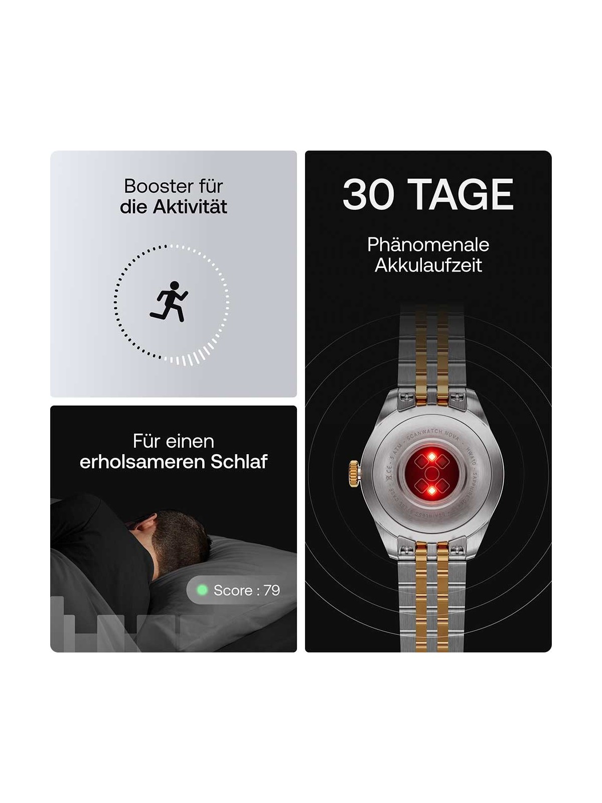 Withings HWA10-MODEL 11-ALL Scanwatch Nova Brilliant bi-color 39mm 5ATM
