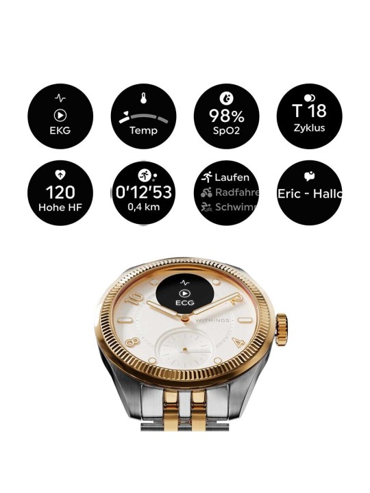 Withings HWA10-MODEL 11-ALL Scanwatch Nova Brilliant bi-color 39mm 5ATM