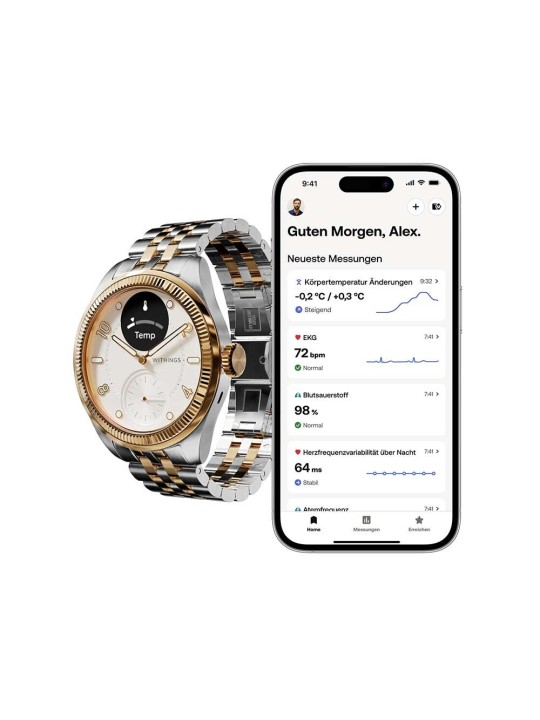 Withings HWA10-MODEL 11-ALL Scanwatch Nova Brilliant bi-color 39mm 5ATM