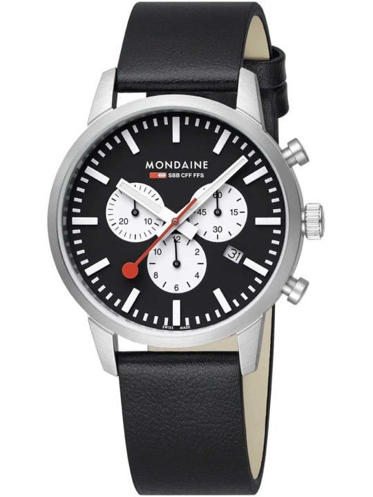 orologio uomo Mondaine MSD.41420.LBV Mens Watch SBB Neo Chronograph 41mm 5ATM