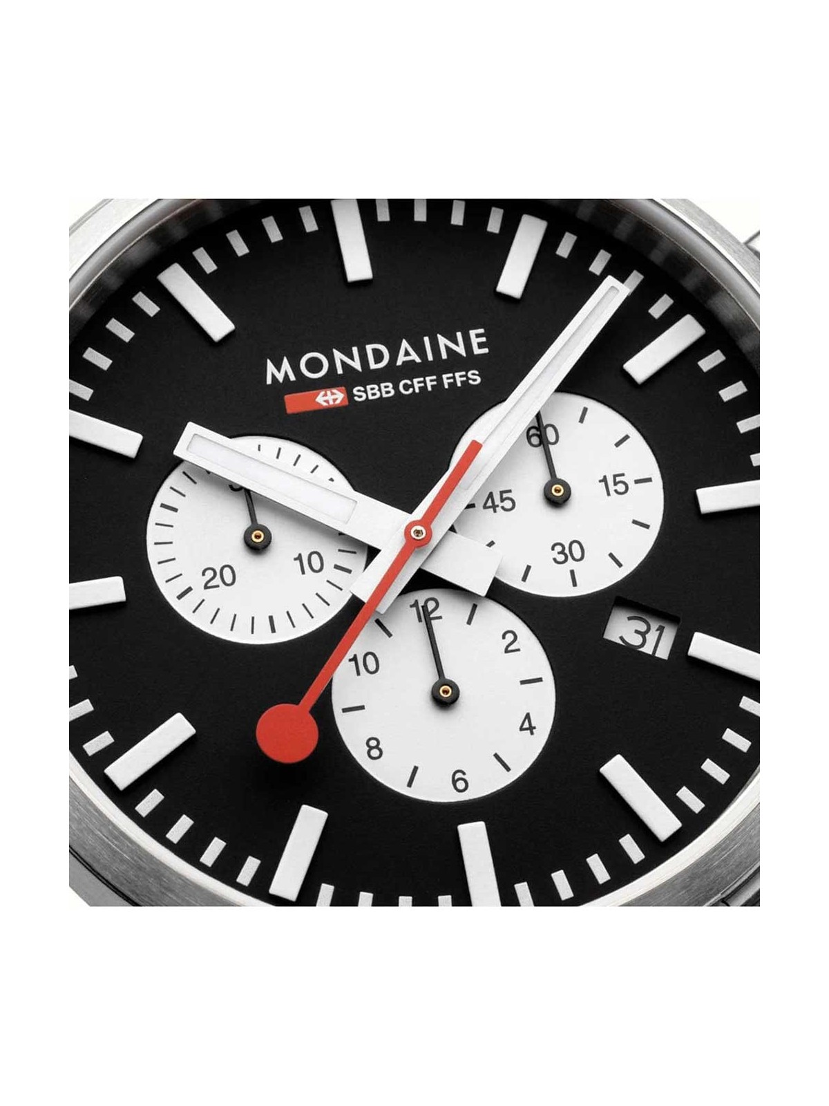 orologio uomo Mondaine MSD.41420.LBV Mens Watch SBB Neo Chronograph 41mm 5ATM