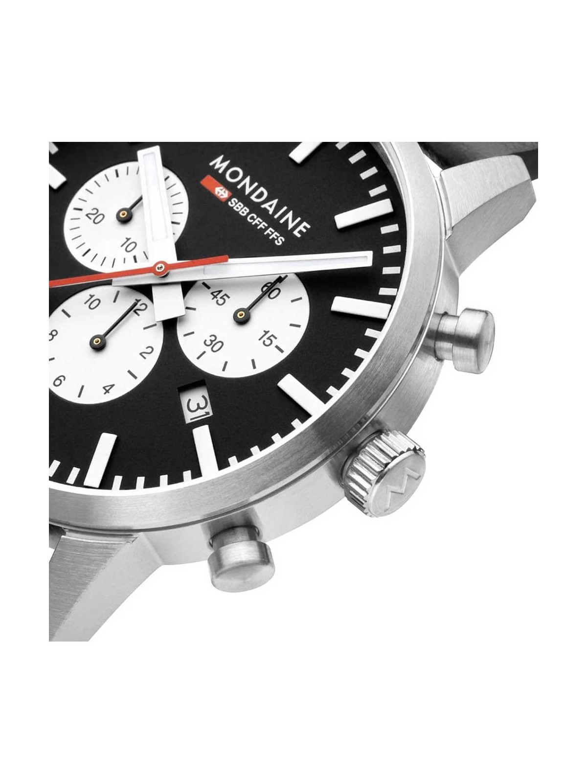 orologio uomo Mondaine MSD.41420.LBV Mens Watch SBB Neo Chronograph 41mm 5ATM
