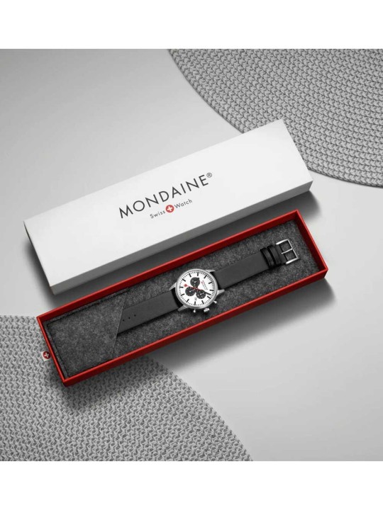 orologio uomo Mondaine MSD.41410.LBV Mens Watch SBB Neo Chronograph 41mm 5ATM