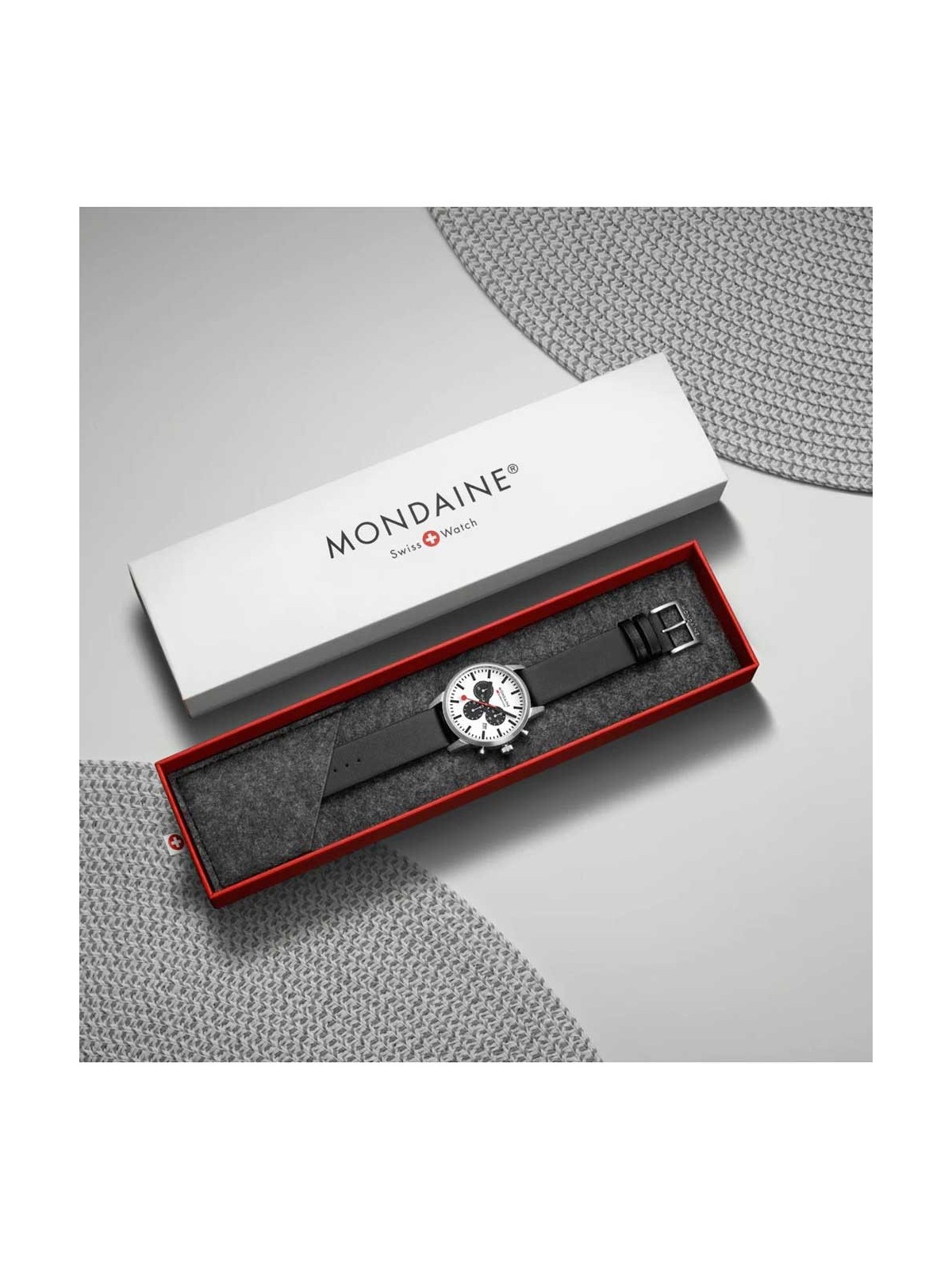 orologio uomo Mondaine MSD.41410.LBV Mens Watch SBB Neo Chronograph 41mm 5ATM