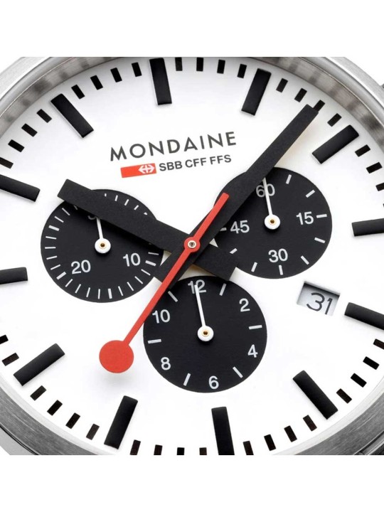 orologio uomo Mondaine MSD.41410.LBV Mens Watch SBB Neo Chronograph 41mm 5ATM