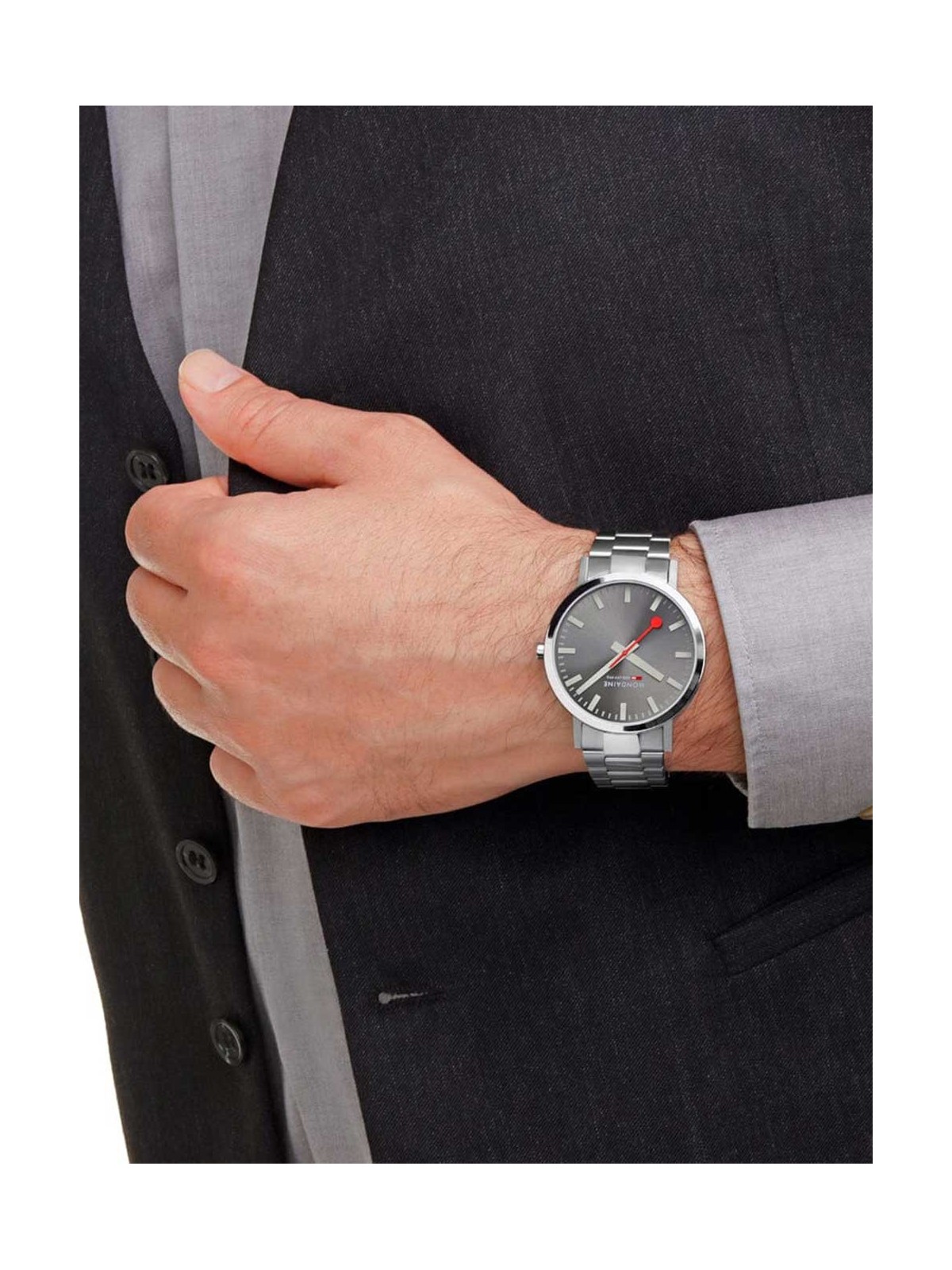 orologio uomo Mondaine A660.30360.81SBJ Mens Watch SBB Classic 40mm 5ATM
