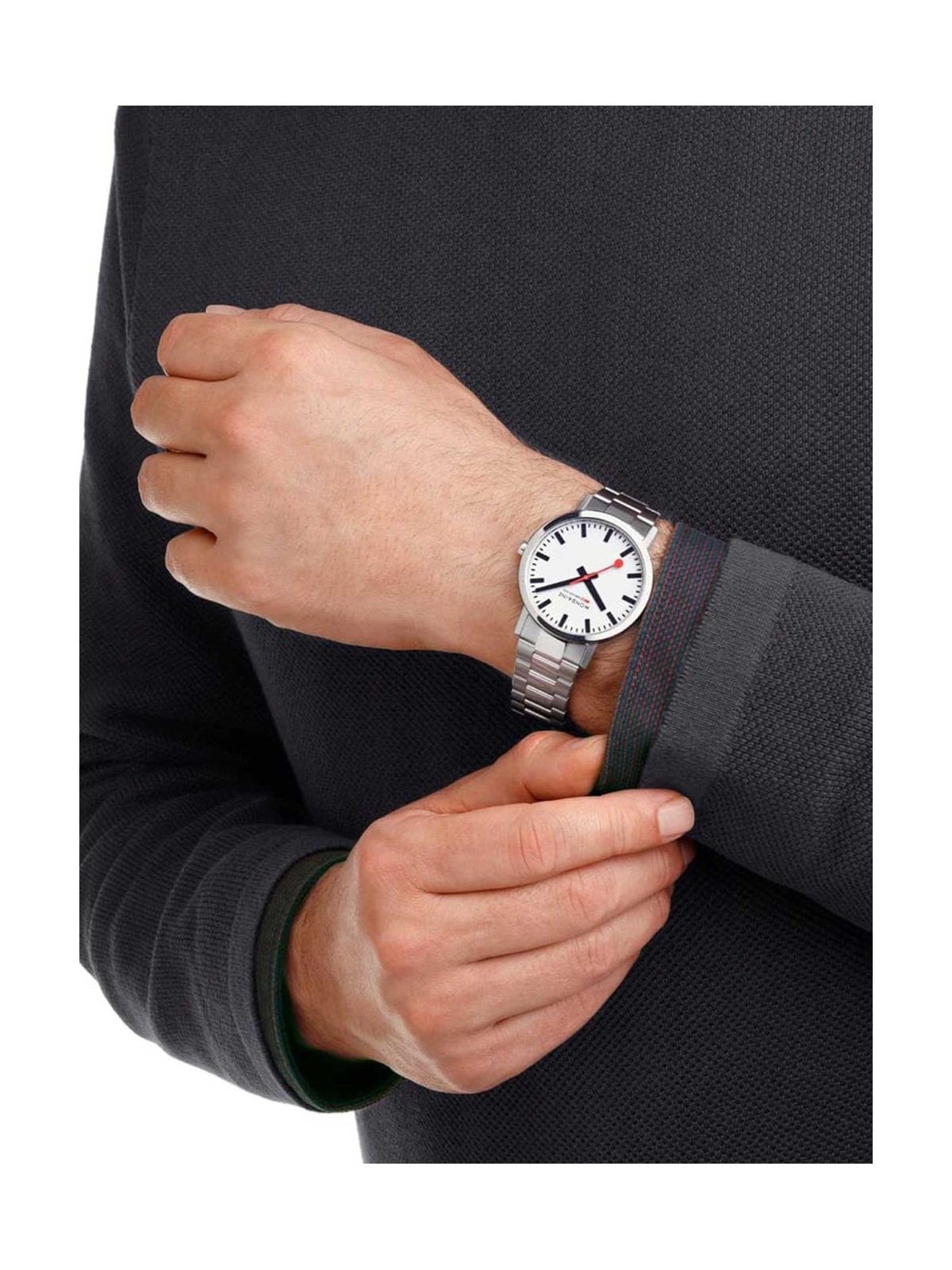 orologio uomo Mondaine A660.30360.11SBJ Mens Watch SBB Classic 40mm 5ATM