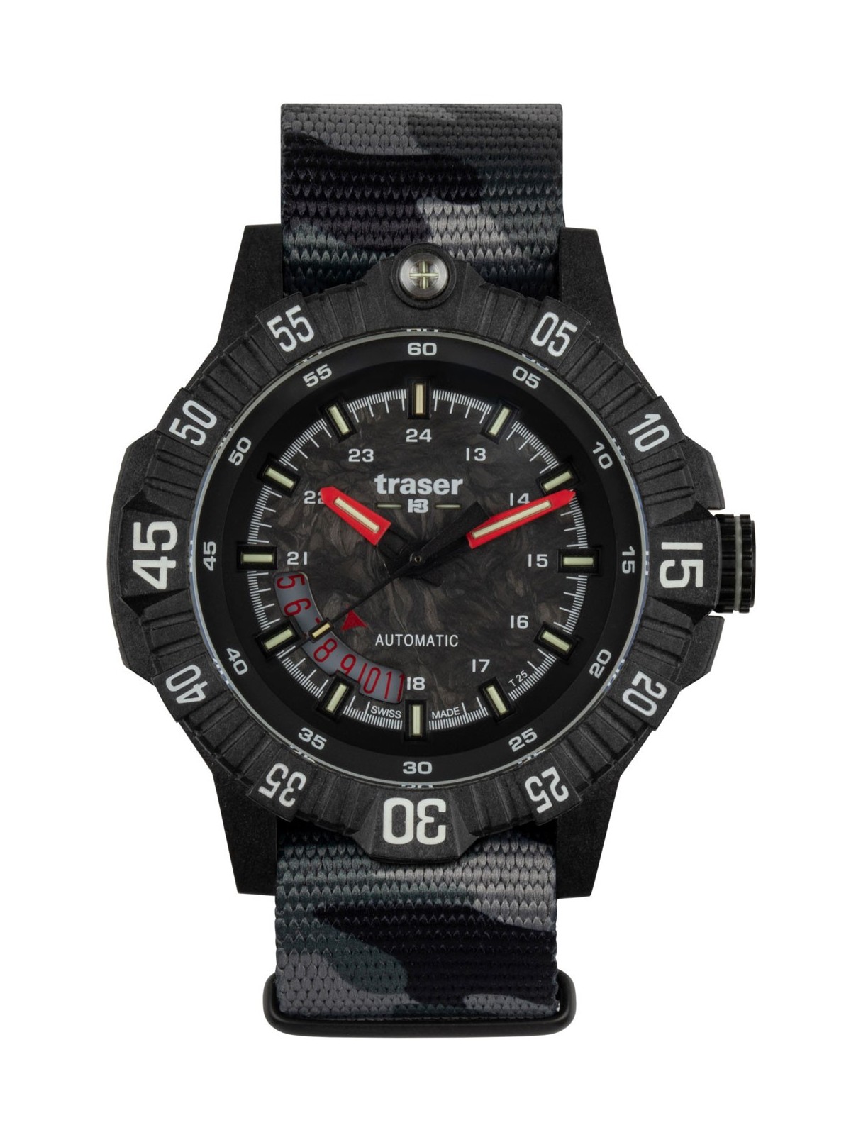 orologio uomo Traser H3 110960 Mens Watch P99 A Tactical Carbon 46mm 20ATM