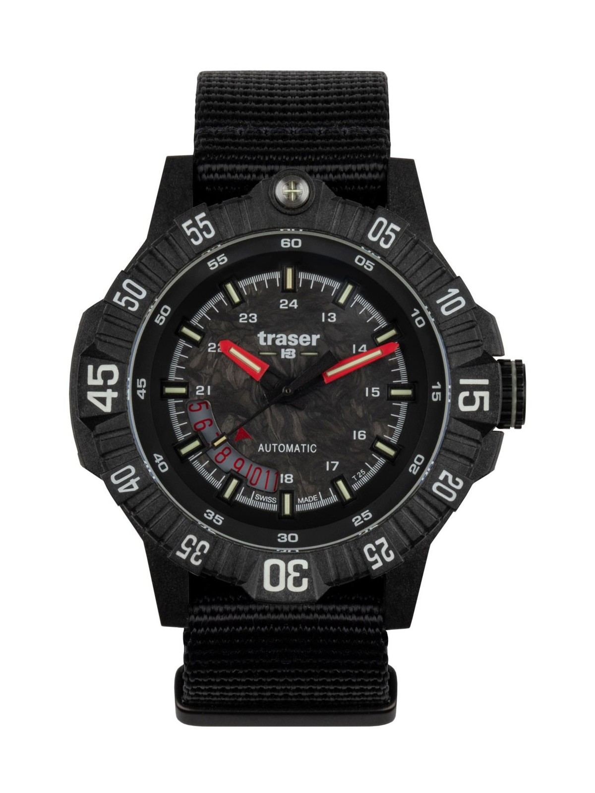 orologio uomo Traser H3 111355 Mens Watch P99 A Tactical Carbon 46mm 20ATM
