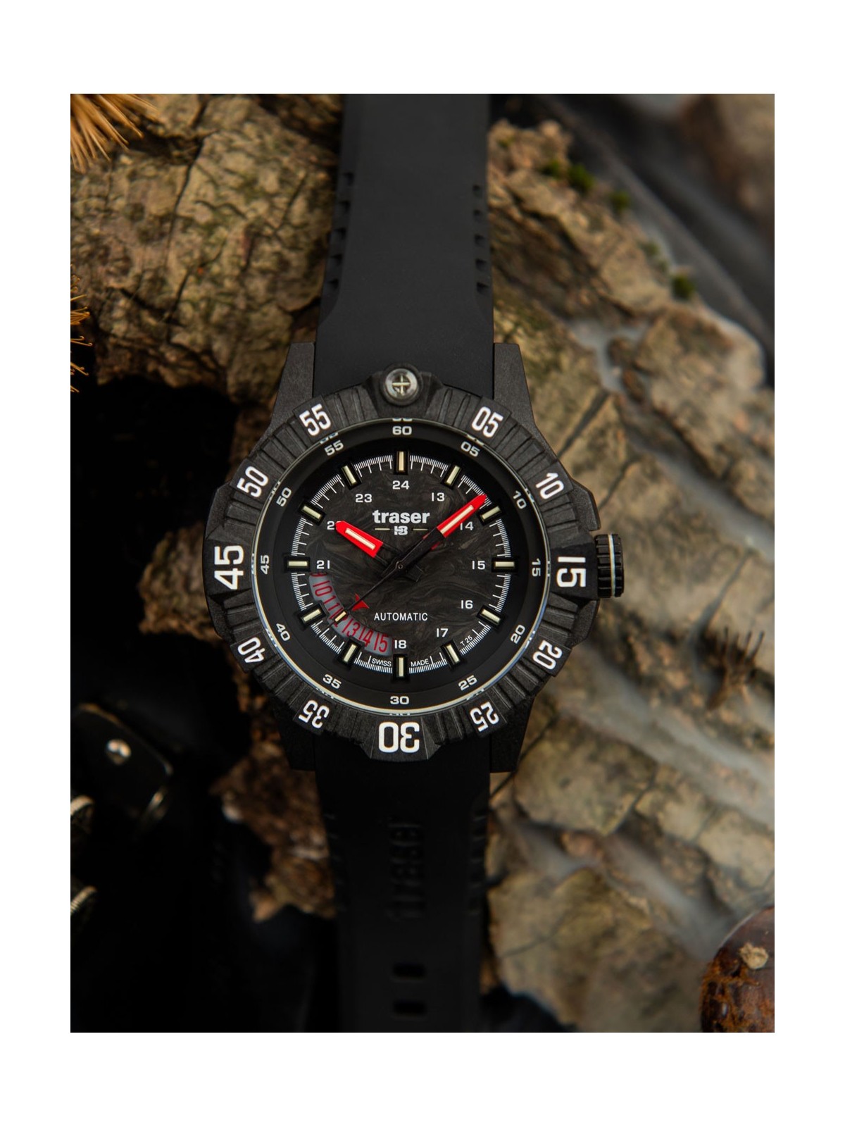 orologio uomo Traser H3 110961 Mens Watch P99 A Tactical Carbon 46mm 20ATM