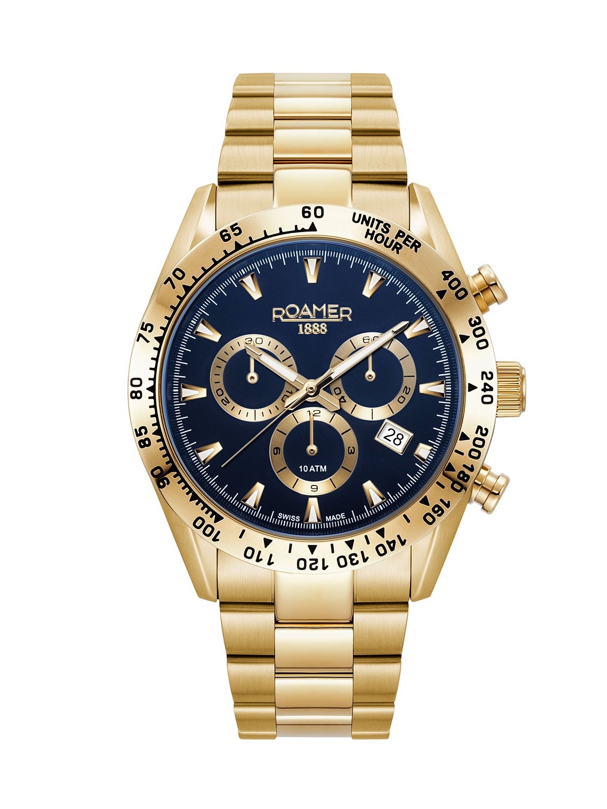 orologio uomo Roamer 850837 48 45 20 Mens Watch Monza 100 Chronograph 42mm 10ATM