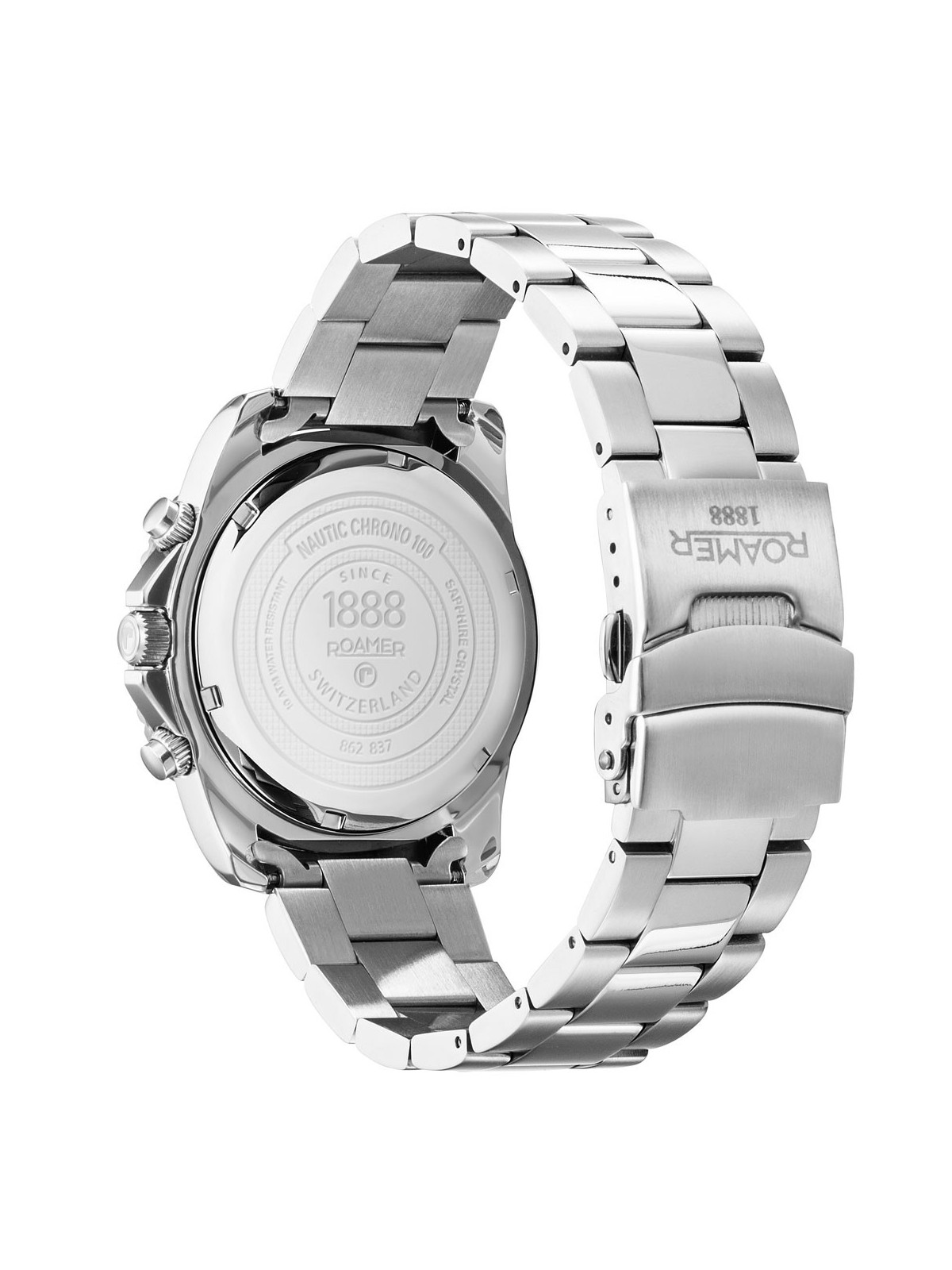 orologio uomo Roamer 862837 41 75 20 Mens Watch Nautic Chrono 100 Chronograph 43mm 10ATM
