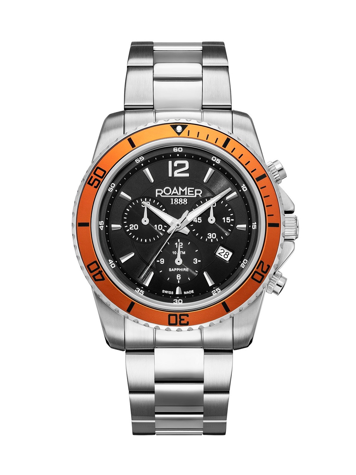 orologio uomo Roamer 862837 41 65 20 Mens Watch Nautic Chrono 100 Chronograph 43mm 10ATM