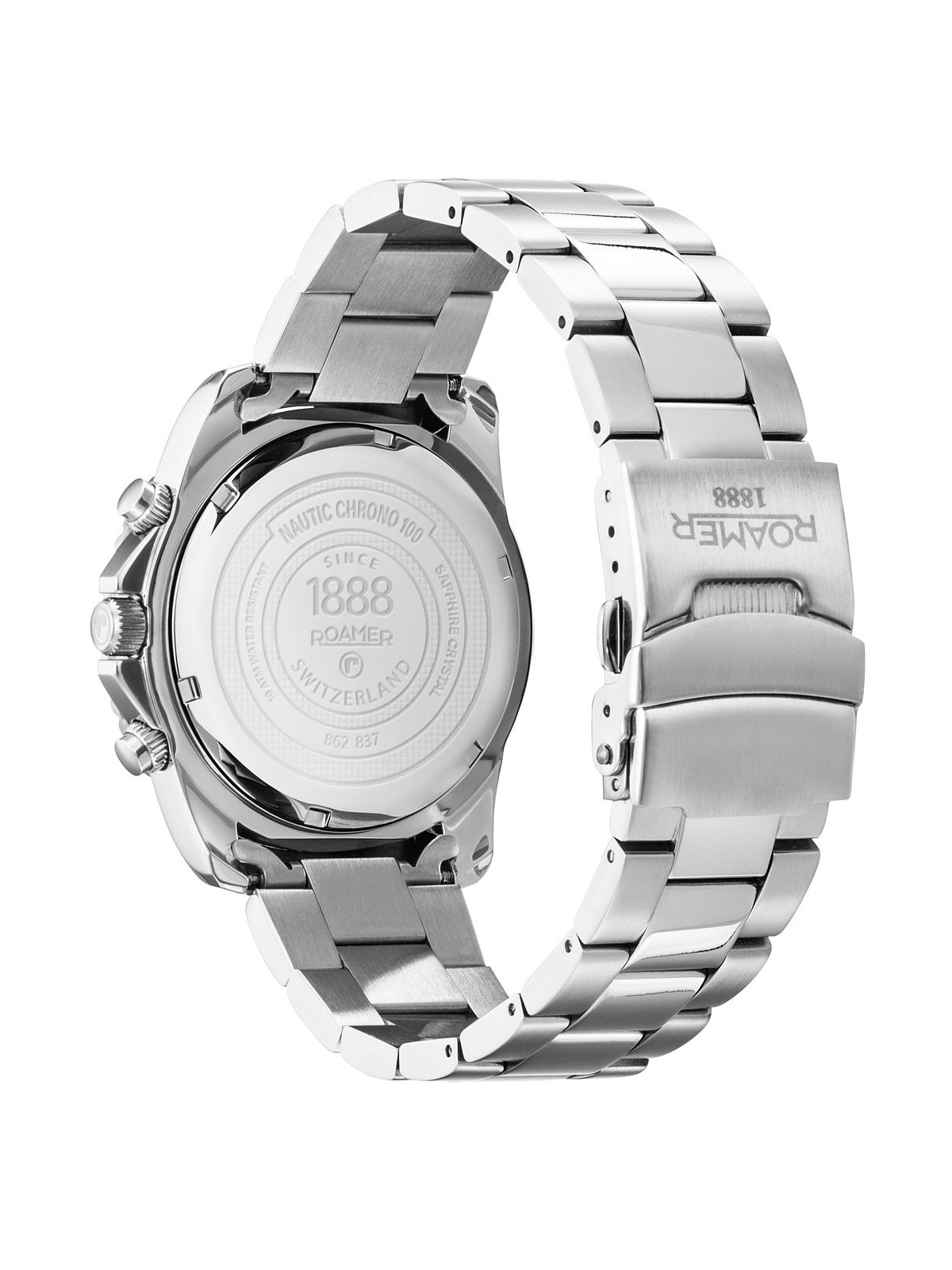 orologio uomo Roamer 862837 41 65 20 Mens Watch Nautic Chrono 100 Chronograph 43mm 10ATM