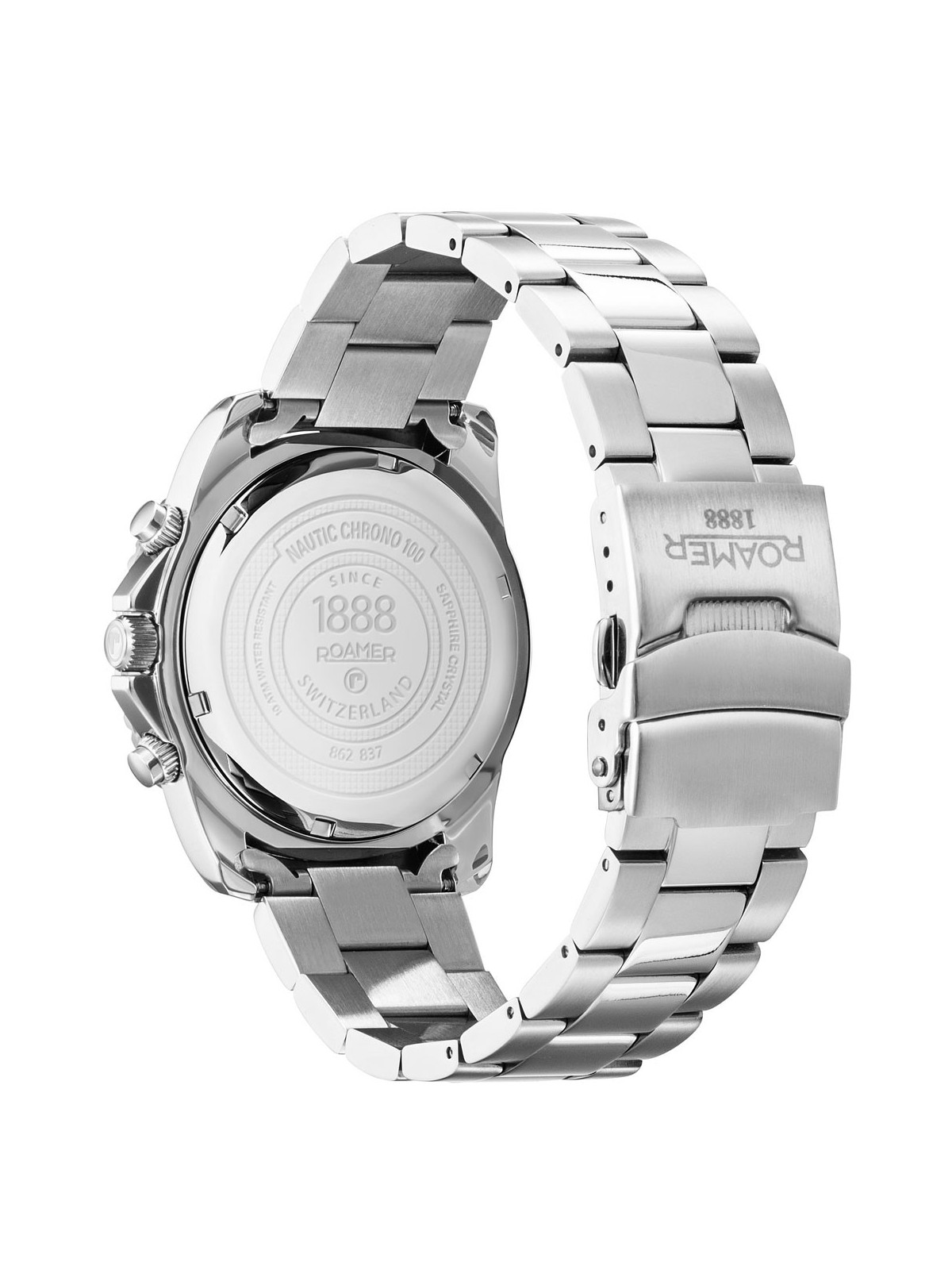 orologio uomo Roamer 862837 41 55 20 Mens Watch Nautic Chrono 100 Chronograph 43mm 10ATM