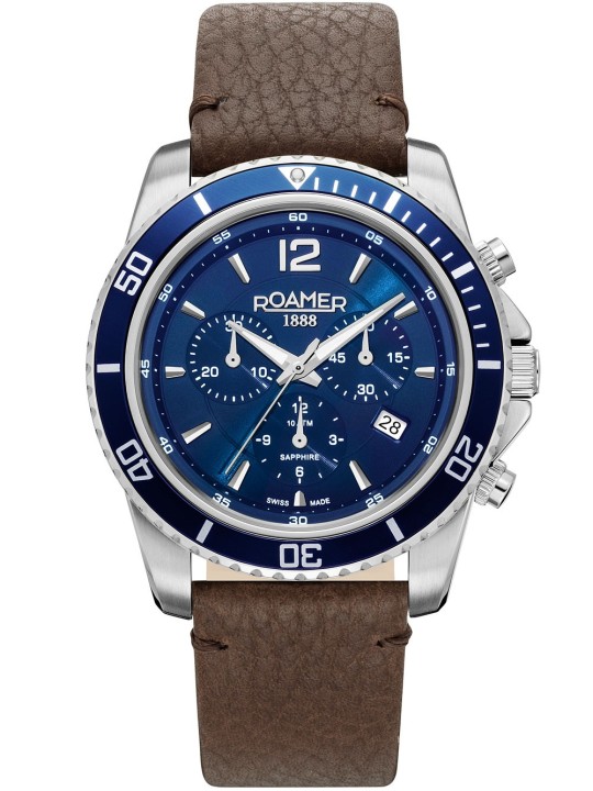 orologio uomo Roamer 862837 41 45 02 Mens Watch Nautic Chrono 100 Chronograph 43mm 10ATM