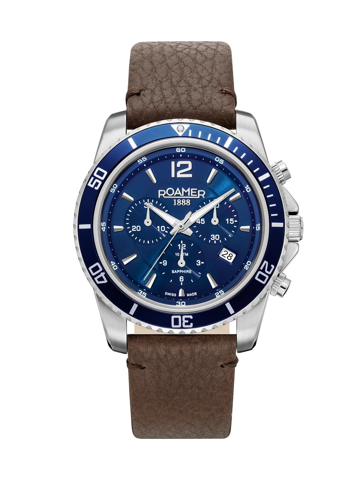 orologio uomo Roamer 862837 41 45 02 Mens Watch Nautic Chrono 100 Chronograph 43mm 10ATM