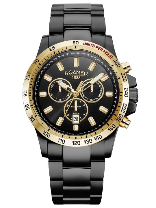orologio uomo Roamer 861837 49 55 20 Mens Watch Rimini Chronograph 45mm 10ATM