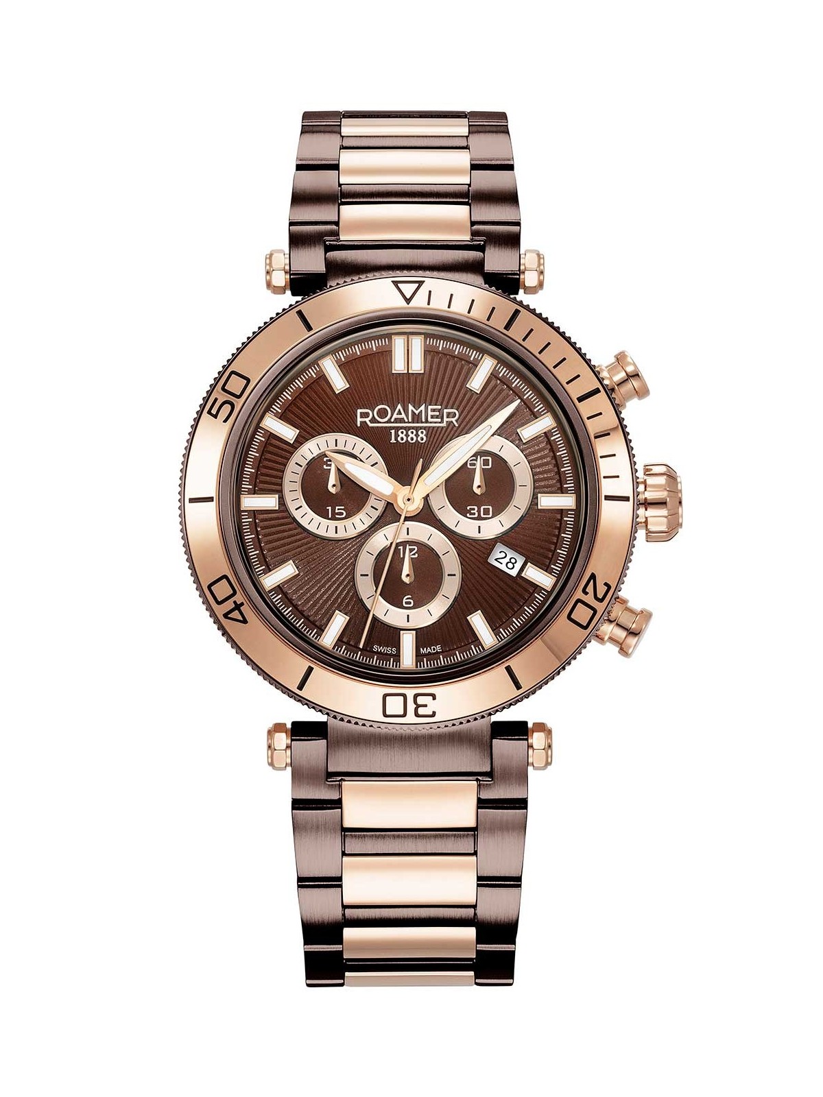 orologio uomo Roamer 994837 47 65 20 Mens Watch Toscana Chronograph 43mm 5ATM