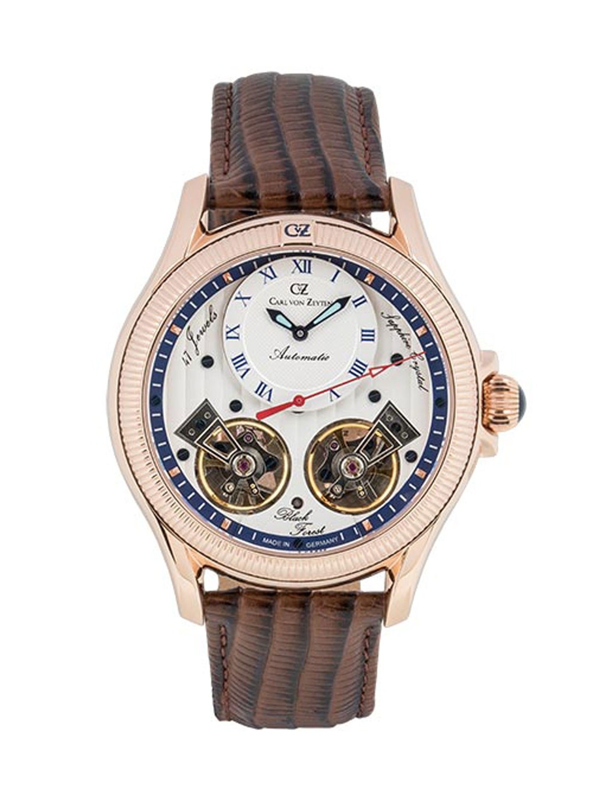 orologio uomo Carl von Zeyten CVZ0084RWHS Mens Watch Waldhaus Automatic Limited 46mm 5ATM