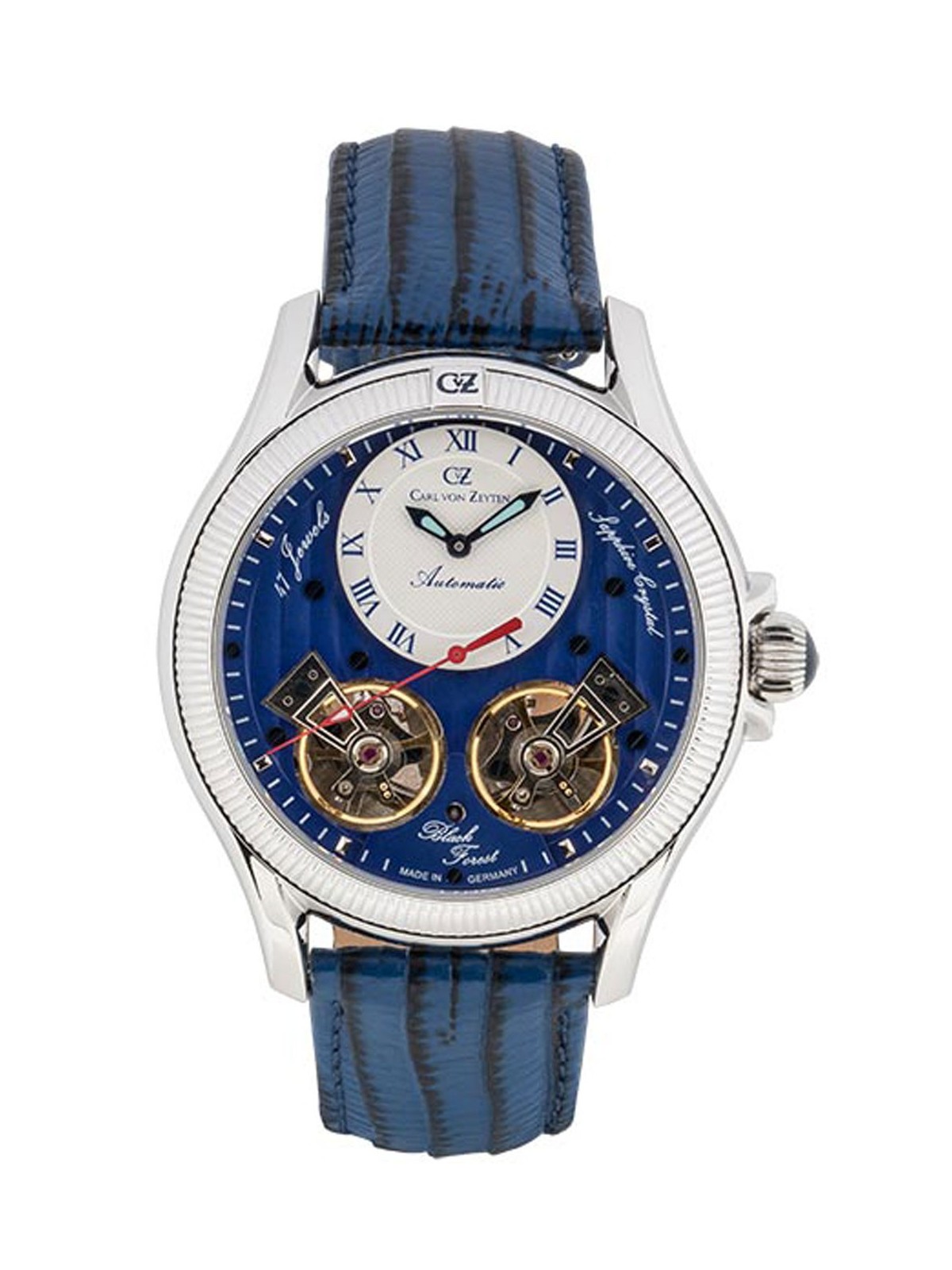 orologio uomo Carl von Zeyten CVZ0084SBLS Mens Watch Waldhaus Automatic Limited 46mm 5ATM