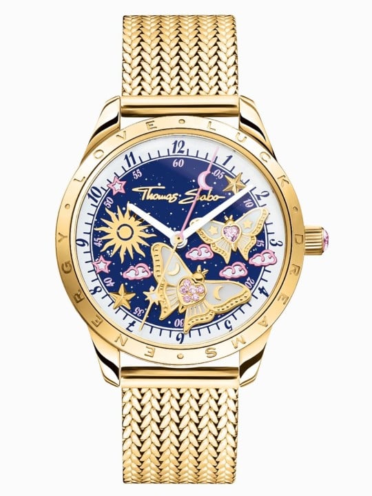 orologio donna Thomas Sabo WA0430-291-207-33 Ladies Watch butterflies gold-colored 33mm 5ATM
