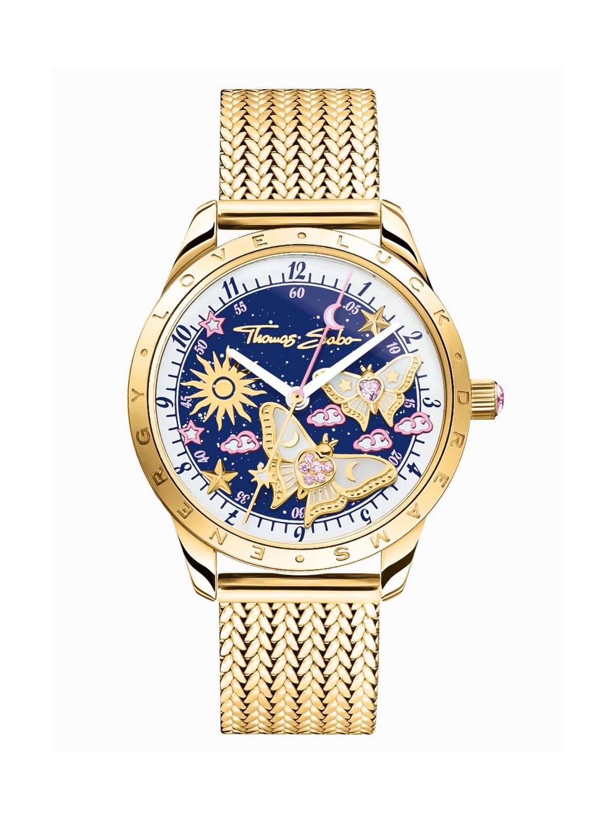 orologio donna Thomas Sabo WA0430-291-207-33 Ladies Watch butterflies gold-colored 33mm 5ATM