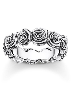 anello donna Thomas Sabo TR2488-637-21-54 silver ring with roses Ladies
