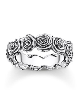 anello donna Thomas Sabo TR2488-637-21-58 silver ring with roses Ladies