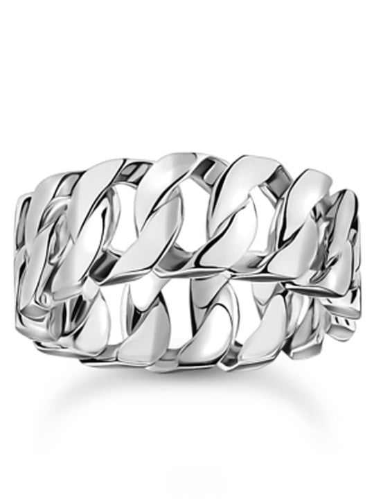 anello donna Thomas Sabo TR2497-637-21-56 ring - chain links wide silver Ladies