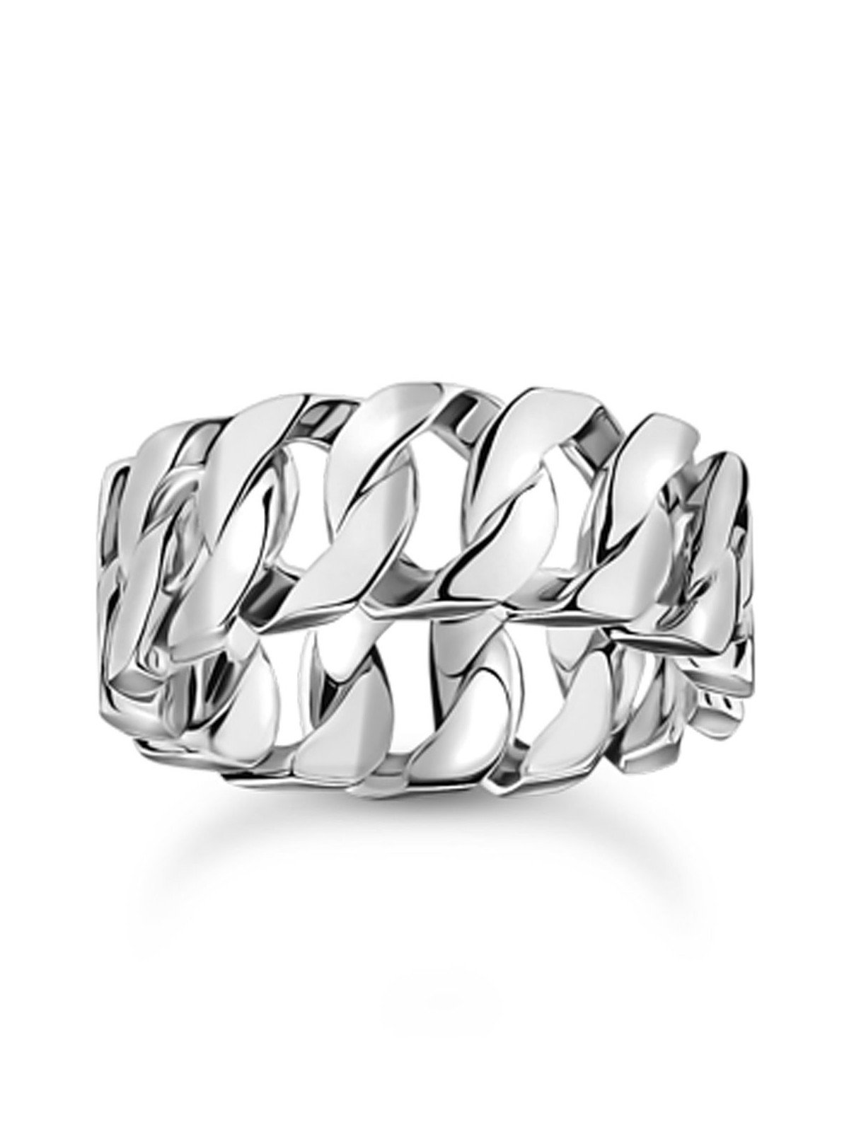 anello donna Thomas Sabo TR2497-637-21-56 ring - chain links wide silver Ladies