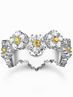 anello donna Thomas Sabo TR2337-051-4-54 ring - flower with stones silver Ladies